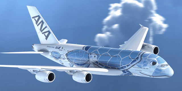 ANA A380 空飛ぶウミガメ